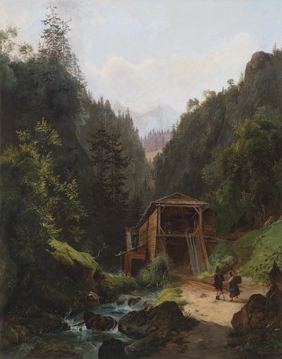 Landscape with Mill by Franz Wipplinger